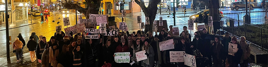 stop spiking march banner